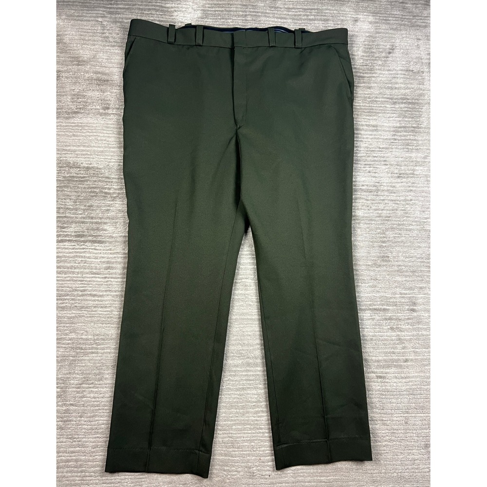 Horace Small Uniform Trousers Men 52 Green Sentry HS21458 L-Flex Flat Front Pant